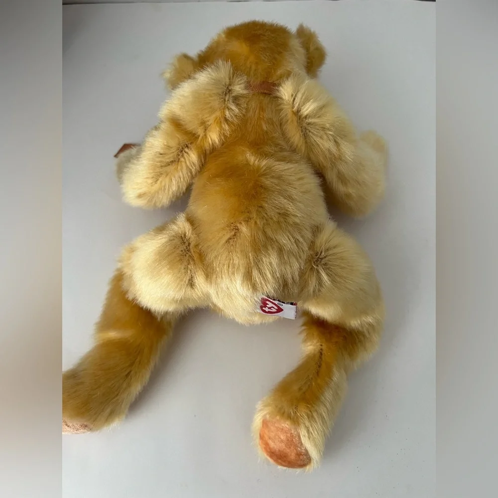 Ty Beanie Baby 2000 Classic “Jeeves” TeddyBear Golden Plush Stuffed Rainbow Nose